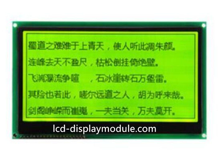LCD 3.3V 240 x 120 ماژول LCD کوچک، زرد سبز STN Transflective LCD صفحه نمایش